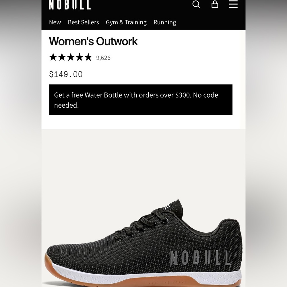 NOBULL Black and White Athletic Shoes